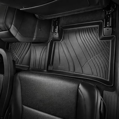OEDRO Floor Mats & Trunk Cargo Mat with Backrest Mat Fit for 2024 2025 2026 Hyundai Santa Fe Hybrid Calligraphy/SE/SEL/Limited 6/7 Seats, TPE All Weather Custom Fit Floor Liners, Car Mats Full Set