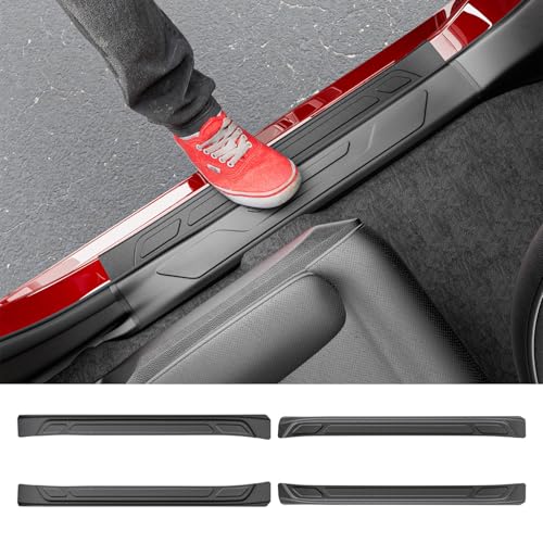 Exterior Door Sill Protector Compatible with 2022-2026 Toyota Tundra Car Threshold Protector TPE Car Door Entry Guard Replacement for 2022-2026 Toyota Tundra Accessories - size: Compatible with 22-26 Toyota Tundra(EXT)