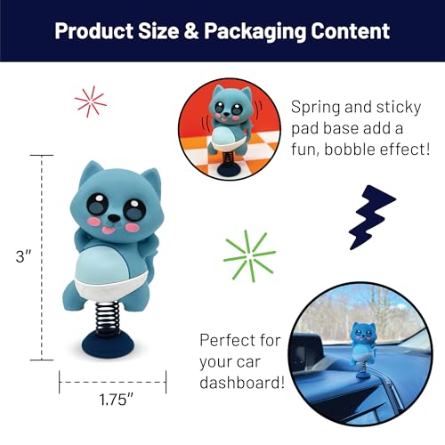 Dancing Cat Dashboard Dancer – Cute and Hilarious Bobblehead Cat in Tighty Whities with Tongue Out – Funny Car Dashboard Toy – Soft Plastic with Adhesive Pad for Cat Lovers - style: Cat Dancer