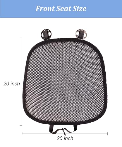 YUNZLAN Breathable 3D Air Mesh Car Seat Pad,Summer Cool Chair Seat, Car Seat Pads, Home Office Chair, Wheelchair 20" x 20" (Black, 1 Pack Seat Pad)