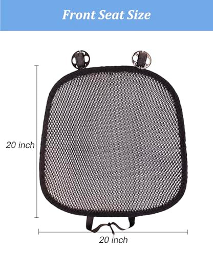YUNZLAN Breathable 3D Air Mesh Car Seat Pad,Summer Cool Chair Seat, Car Seat Pads, Home Office Chair, Wheelchair 20" x 20" (Black, 1 Pack Seat Pad)