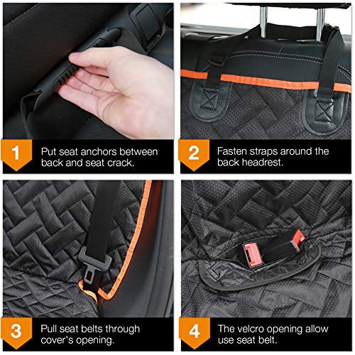 Bench Dog Seat Cover, Oxford Cloth Vehicle Seat Cover for Car/SUV/Small Truck, Universal Fit, Black, Waterproof, Heavy Duty, Nonslip, Machine Washable - size: Regular for Car/SUV/Small Truck