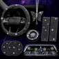 ARTILAURA 11 PCS Bling Car Accessories Set for Women Steering Wheel Covers Butterfly Hanging Seat Belt Cover Air Vent Clips Coasters Cute Glitter Diamond AUTO Accessories Kit (Black) - color: Black