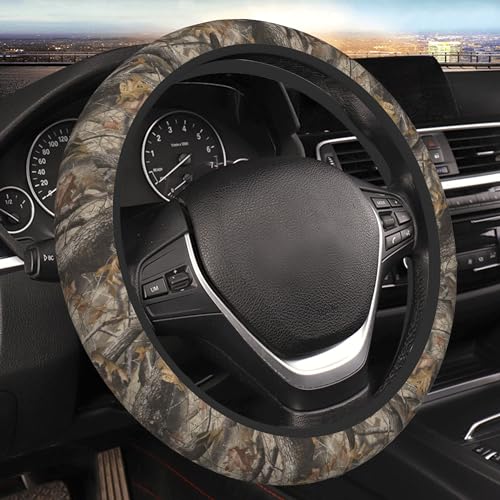 Forest Camo Hunting Steering Wheel Cover Universal 15 Inch Non-Slip Neoprene Steering Wheel Wrap Car Accessories - color: Hunting Camouflage