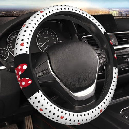 Cute Polka Dot Steering Wheel Cover Universal 15 Inch Car Accessories Protector for Women Men - color: Cute Polka Dot-20