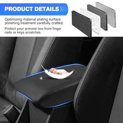 Autorder Center Console Cover for 2025 2026 Forester Accessories Armrest Cover Anti-Scratch Middle Console Pad Leather Armrest Protector - size: Subaru Forester 2025-2026