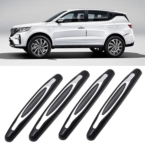 4 Pcs Car Door Edge Guards Car Side Door Protector Suitable for Various Car Pads Door Shock Absorbers-Black - color: Black