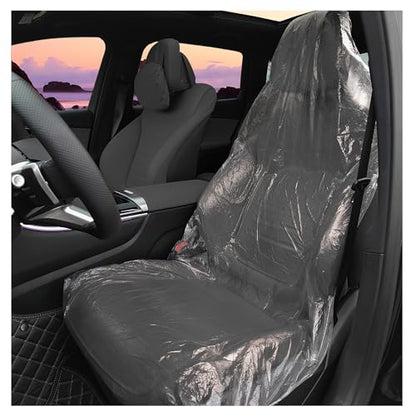 50PCS Disposable Car Seat Covers Provide Temporary Protection,Plastic Seat Covers for Cars Keep Car Interior Tidy,Universal Car Accessories & Car Seat Protector for Most Cars