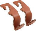 Car Purse Hook, Back Seat Headrest Genuine Leather Hangers Durable Vehicle Organizer Accessory for Hanging Grocery Bags, 2 Pack, Brown - color: Style A - Brown 2 Pack