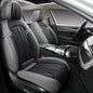MINGBRON Leather Car Seat Covers,Breathable and Waterproof Faux Leather Automotive Seat Covers for Cars SUV Truck Sedan,Universal Driver Seat Cover Grey&Black - color: Grey&Black, size: 2 Seat Covers (Front Only)