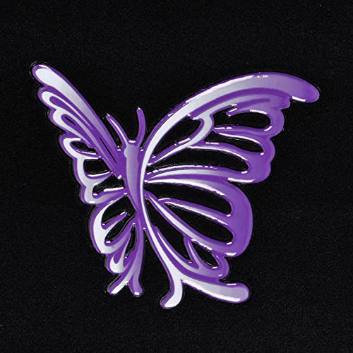 BDK Purple White Butterfly Design Carpet Car Floor Mats for Auto Van Truck SUV-4 Pieces Front & Rear Full Set with Rubber Backing-Universal Fit (MT-509-PP) - color: Purple White Butterfly