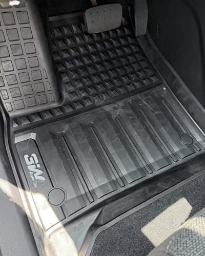 3W Floor Mats for Chevy Traverse 2024-2026 (Only 7 Seats) & GMC Acadia 2024-2026 (Only 7 Seats) & Buick Enclave 2025-2026, All Weather TPE Custom Fit Floor Liners - size: Chevy Traverse 2024-2026 Floor Mats