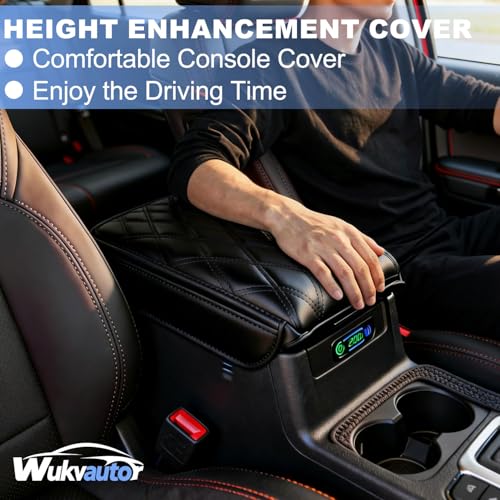 Center Console Cover for 2024-2026 Toyota Tacoma Center Consolce Cover 2025-2026 Toyota 4Runner Armrest Cover Cushion Pad for Toyota Tacoma Accessories PU Leather