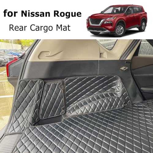Cargo Mat Compatible with 2021-2026 Nissan Rogue Trunk Mat and Rear Backrest Mat Cargo Liners (not fit Rogue Sport)