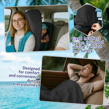 Car Seat Towel Cover After Gym, Car Seat Cover Towel – Sweatproof, Washable, Non-Slip Cover for Cars, SUVs (2 Pack, Black) - color: Black