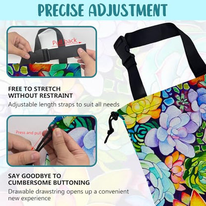 Car Trash Bag Abstract Succulent Plant Leak-Proof Waterproof Car Garbage Bag with Drawstring Foldable Canvas Trash Bin with Adjustable Buckle for Car Accessories, Travelling, Camping - color: Abstract Succulent Plant