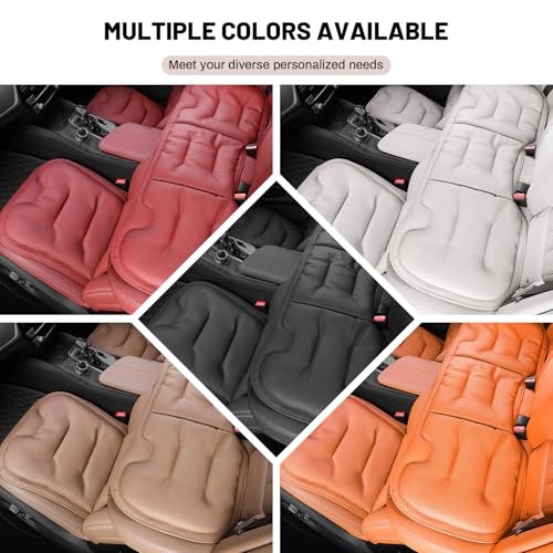 Car Seat Cushion for Car,Pu Nappa Leather with Breathable Memory Cotton Core Filling & Non-Slip Sole,Water Proof,Car Seat Cushions for Driving&Office Chair (car seat Cushion)