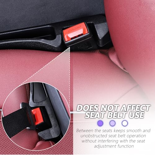 2PCS Car Seat Gap Filler Organizer and Carry Hook,Upgraded Multifunction Gap Filler for Car with Filling Gaps and Storing for Phones Keys,Universal No Drop Seat Guard for Cars