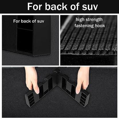 4 Pack Car Trunk Organizer Blocks for Back of SUV Multipurpose Car Storage Organizer Blocks Trunk Divider Available to Wool Carpet for Truck SUV Van Cargo