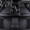 Custom Personalized Floor Mats for Cars，Luxury Full Coverage All Weather Car Floor Mats，Anti-Slip Leather Car Mat Set ，Custom Floor Mats for 99% of Cars, Trucks & SUVs (Pure Black)