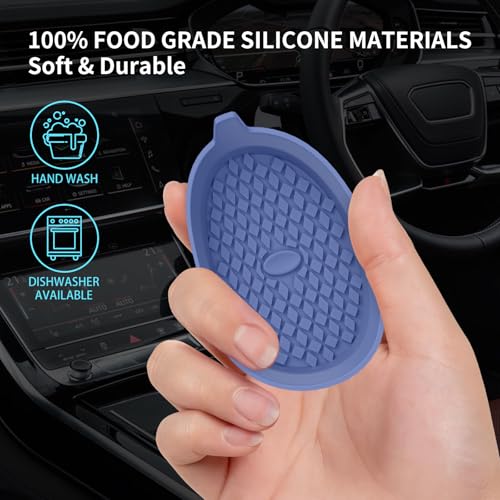 Car Cup Holder Coasters [4 Pack] Silicone Cups Mats, Automotive Universal Non-Slip Recessed Interior Accessories Navy Blue - color: 4pack-nave Blue