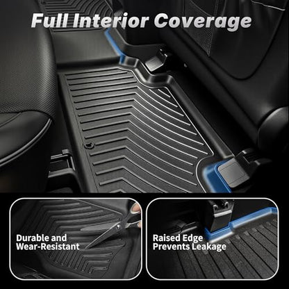 OEDRO Floor Mats Cargo Liner Fit for 2013-2024 Toyota 4Runner 5-Seater, Custom Fit TPE All Weather Floor Liners Trunk Mat with Backrest Mat for 4Runner Accessories, Car Mat Full Set, Black - style: 13-24 4Runner Full Set W/ Backrest Mat 5 Seats