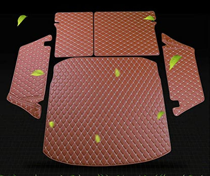 Trunk Mat Compatible with PorscheMacan-Macan S-Macan GTS-Macan Turbo(Non Macan EV) Dog Cargo Covers 3D Laser Full Cover Cargo Mats Coffee - color: Coffee, size: MacanTrunk Mat