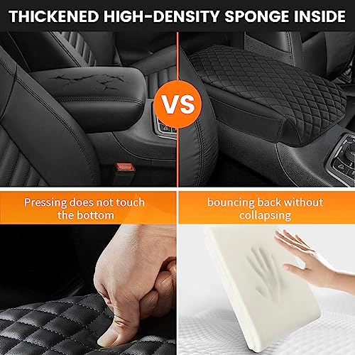 Center Console Cover for Toyota 4Runner 2010-2022 2023 2024 Accessories with Side Pockets, Armrest Cover Thickened PU Leather Car Armrest Box Cushion Pad Protector - size: Toyota 4Runner 2010-2024