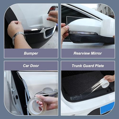 Car Door Edge Guards/Door Sill Protector, Anti-Scratch Anti-Collision Adhesive Strip, for Most Vehicles (2.7Inx33Ft, Transparent) - size: 2.7In x 33Ft