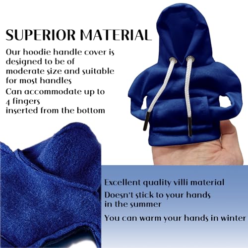vvag Gear Shift Hoodie, Hoodie Car Gear Shift Cover, Car Shift Knob Hoodie, Automotive Interior Accessories, Universal Fit Knob Cover Gift (Blue) - color: Blue