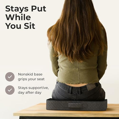 Kölbs Extra Large Seat Cushion, Stylish Plush Velvet Cover, X-Large Memory Foam for Office Chair, Floor Pillow, Cushion Back Pain Coccyx Pain Relief, Carry Handle (Extra Large) - size: X-Large