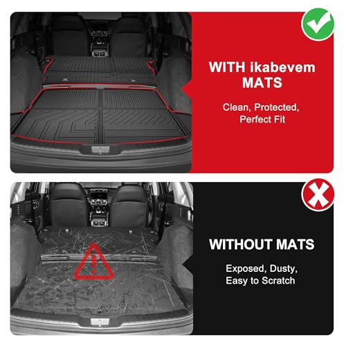 for 2017-2022 Honda CR-V Cargo Liner & Backrest Mat: Custom Fit All Weather TPE Anti Skid Waterproof Trunk Liner for CRV Accessories (Not for Hybrid or Touring) - size: 2017-2022 CRV Cargo Liner & Backrest Mat