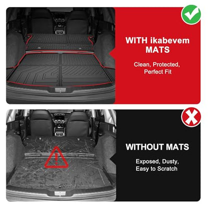 for 2017-2022 Honda CR-V Cargo Liner & Backrest Mat: Custom Fit All Weather TPE Anti Skid Waterproof Trunk Liner for CRV Accessories (Not for Hybrid or Touring) - size: 2017-2022 CRV Cargo Liner & Backrest Mat