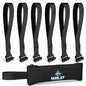 6 Cargo Tie Down Door Hook Straps for Rooftop Cargo Carrier, Patented Heavy Duty Flat Hooks, Roof Rack Clips for Car Top Bag, Luggage Straps for Car, Replacement Parts, No Roof Rack Required