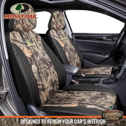Mossy Oak Front Camo Seat Covers Low Back - Made with Premium PVC & Canvas Fabric, Airbag Compatible, Universial Fit Most Bucket Seats - Official Licensed Product - size: PVC & Canvas Low Back Front Seat Covers