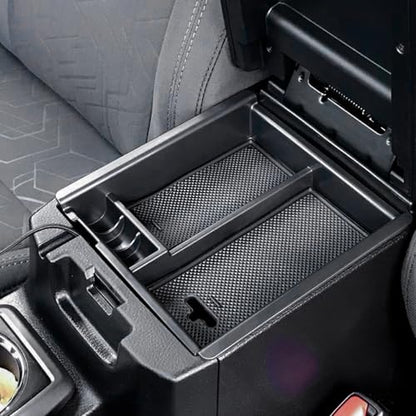 Center Console Organizer Tray Compatible with Toyota Tacoma Accessories 2016-2022 2023, Armrest Insert Container ABS Material Secondary Storage Box