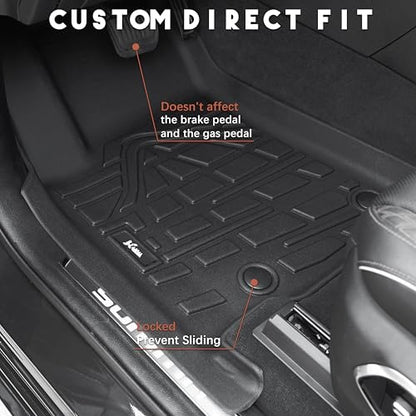 KARPAL Floor Mats for 2022-2025 2026 Jeep Grand Cherokee WL 5-Seat (Include 4xe, not for L), All Weather TPE Custom Fit Floor Liners Car Mats Accessories - style: 2022-2026 | For Jeep Grand Cherokee WL (Include 4XE) | 1st & 2nd Row