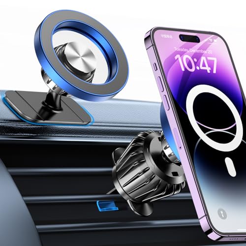 for Magsafe Car Mount【20 Strong Magnets】Magnetic Phone Holder for Car Phone Holder Mount Dash Mounted Holders Cell Phone Holders for Your Car Accessories for Women Men for iPhone 17 16 15 14 - color: Blue