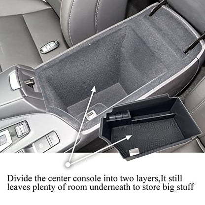 Center Console Armrest Storage Box Compatible with Infiniti QX50 2019-2023/QX55 2022-2023 ABS Tray Insert Organizer Glove Pallet - size: for QX50 | 2019-2023 & QX55 | 2022-2023