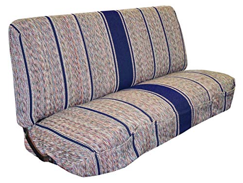 Universal Baja Saddle Blanket Bench Full Size Seat Cover Fits Ford, Chevrolet, Dodge, and Full Size Pickup Trucks (Blue)