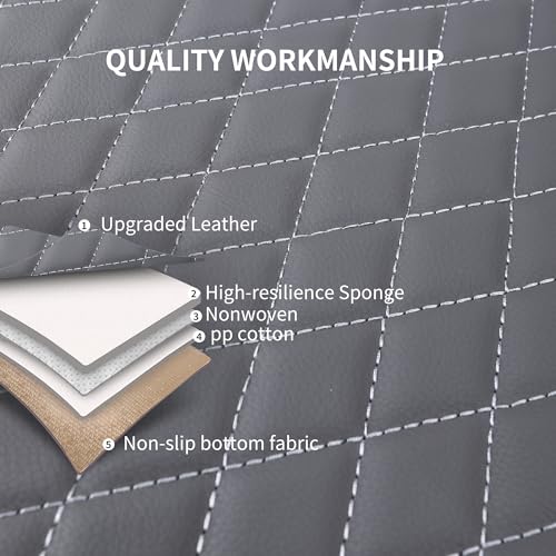 HChengkikz Car Seat Covers, Breathable and Waterproof Leather Seat Covers, Luxury PU Universal Fit Automotive Airbag Compatible for Most Cars Sedans SUV and Truck (2 Pieces, Front Seat, Grey) - color: N1 Gray, size: Front Seat