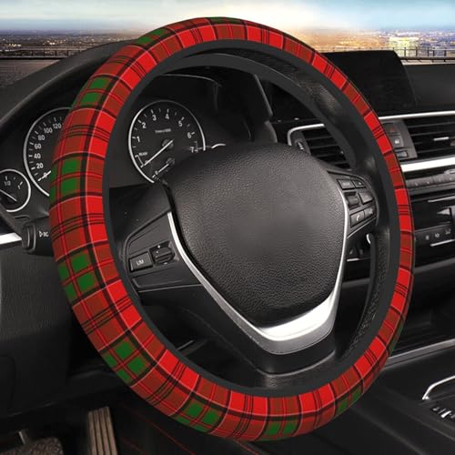 Thickened Elastic Steering Wheel Cover, Grant Scottish Plaid Printed Tartan Ultra, Soft, Breathable, Fit for Cars, SUVs, Trucks, Stylish Comfortable Grip - color: Grant Scottish Plaid Printed Tartan