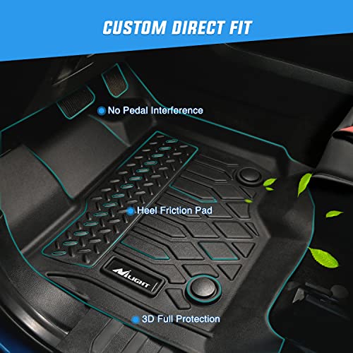 Nilight TPE Floor Mats for Toyota Tundra CrewMax Cab Only 2022 2023 2024 2025 2026 All Weather Custom Fit Heavy Duty Floor Liners - size: 2022-2026 Toyota Tundra|CrewMax Cab