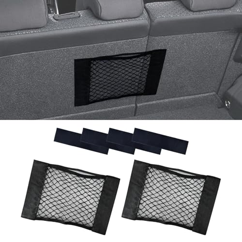 2PCS Car Storage Net Bag, Car Storage Mesh Pocket, Car Net Pocket Storage Organizer, Car Seat Back Storage Mesh Pocket, Car Elastic Storage Mesh Bag Universal for Most Cars
