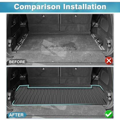 Mixsuper Cargo Liner for Rivian R1S 2022-2024 2025, All Weather Trunk Mat for R1S Accessories Anti-Slip Trunk Liner Rear Cargo Mat Black - size: Fit for Rivian R1S | 2022-2025