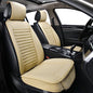2pc Car Seat Covers, Luxury Car Protectors,Universal Anti-Slip Driver Seat Covers, Edge WrappingsFront Car Seat Covers with PU Leather(Beige) - color: Beige, size: 2x Front Seat Covers