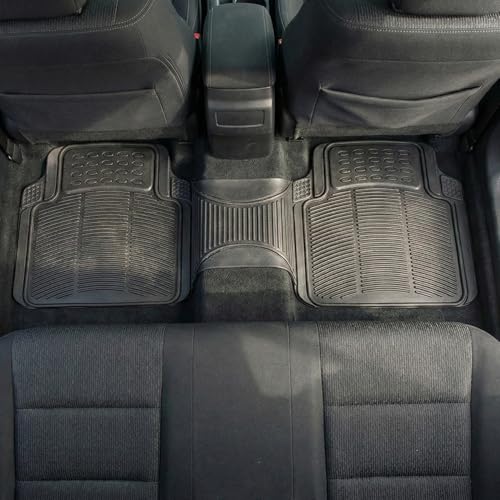 ZONETECH Rubber Car Interior Floor Mat Premium Quality All Weather Protection-Perfect for Car, Truck and SUV - size: Single Trimmable Floor Mat