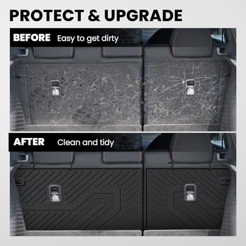LASFIT Rear Seat Back Protector for Honda HR-V 2023-2027,All Weather TPE Pet Friendly Custom Fit HR-V Second Row Back Seat Cover Backseat Mat Liner - style: 6）For Honda HR-V | 2023-2026 | Back Seat Cover