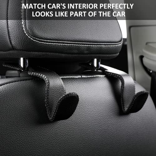 Car Purse Hook, Back Seat Headrest Genuine Leather Hangers Durable Vehicle Organizer Accessory for Hanging Grocery Bags, 2 Pack, Beige - color: Style A - Beige 2 Pack