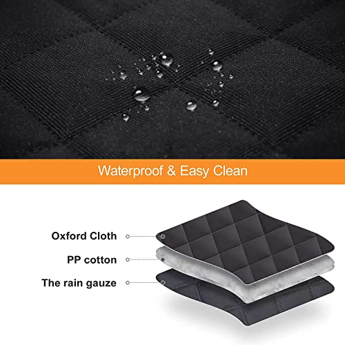 GXT Dog Back Seat Cover Protector for Cars SUV and Trucks with Mesh Window, Scratchproof Nonslip and Waterproof Material - color: black, style: Seat Cover and Dog Seat Belt